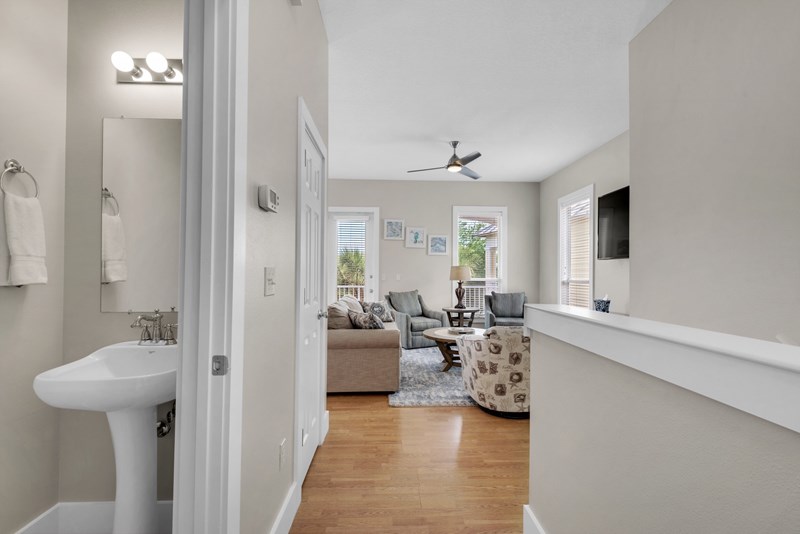 Living and Upstairs 1/2 Bath