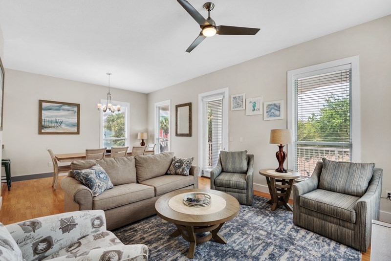 Living Area with Queen Sofa Sleeper